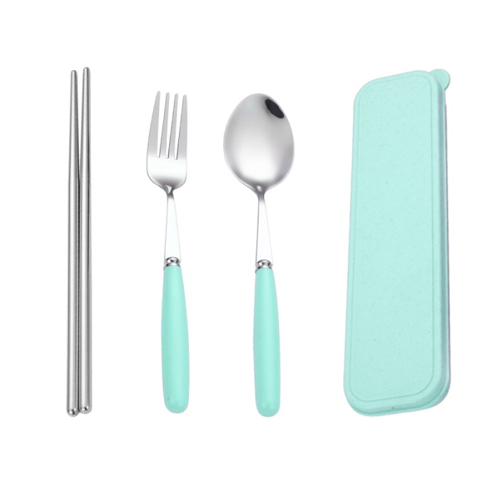 Smartchoice Set sendok alat makan 4 in 1/Alat makan stainless 1 set isi 4 pcs - Sendok Garpu Set