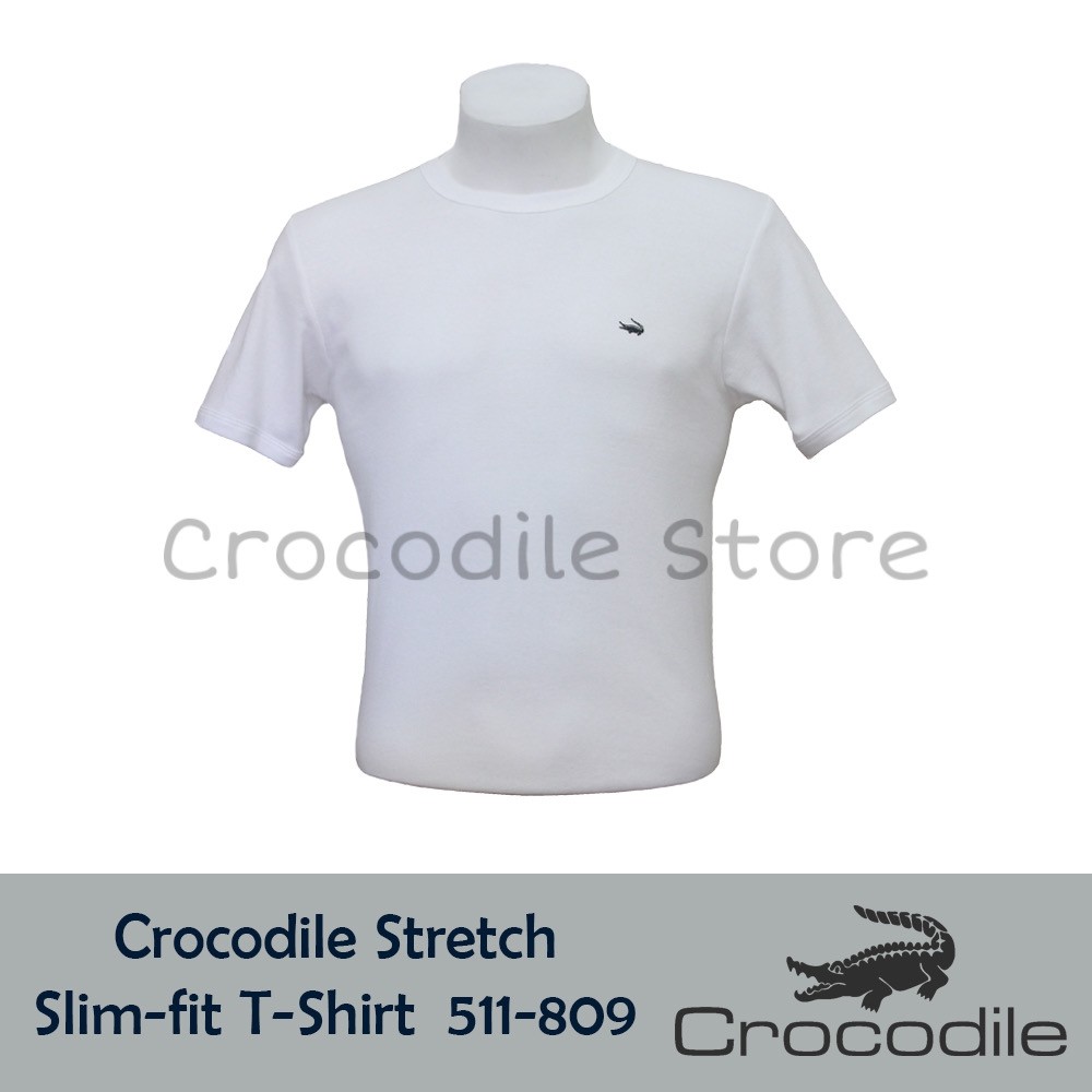 Kaos Oblong Polos Warna Slim Fit Crocodile 511-809
