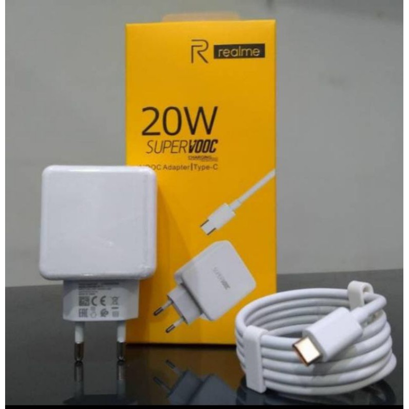 Charger Realme Super VOOC Original 100% 20Watt/30Watt/33Watt/50Watt/65Watt/80Watt USB  Tipe C