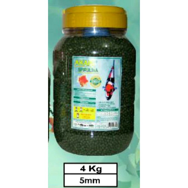 Pakan Ikan Koi AKARI SPIRULINA toples 4 Kg