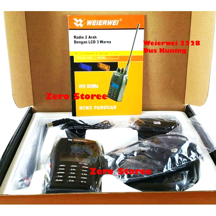 HT Weierwei 3288 Weierwei 3288S VEV3288S VHF 136-174 ORI NEW Garansi 1Thn VEV3288 VHF kardus KUNING