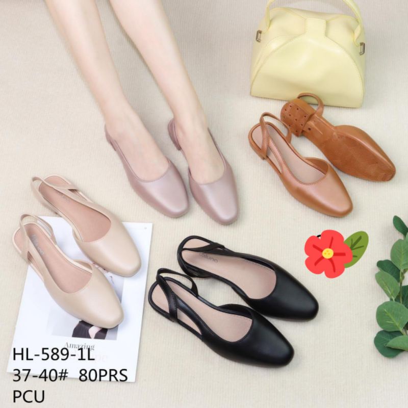 SANDAL WANITA LET SELOP LALUNA FLAT POLOS