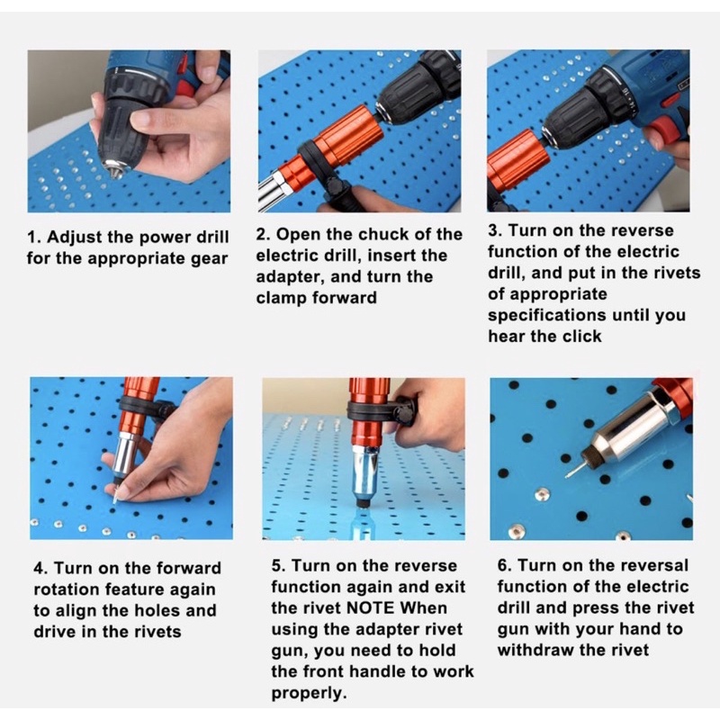 Adaptor Tang Rivet Mesin Bor Konverter Paku Rivet Gun Adapter