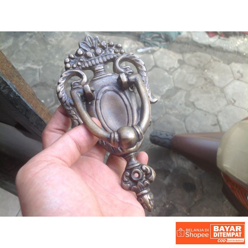 Door knocker / ketukan pintu kuningan antik 014 Termurah