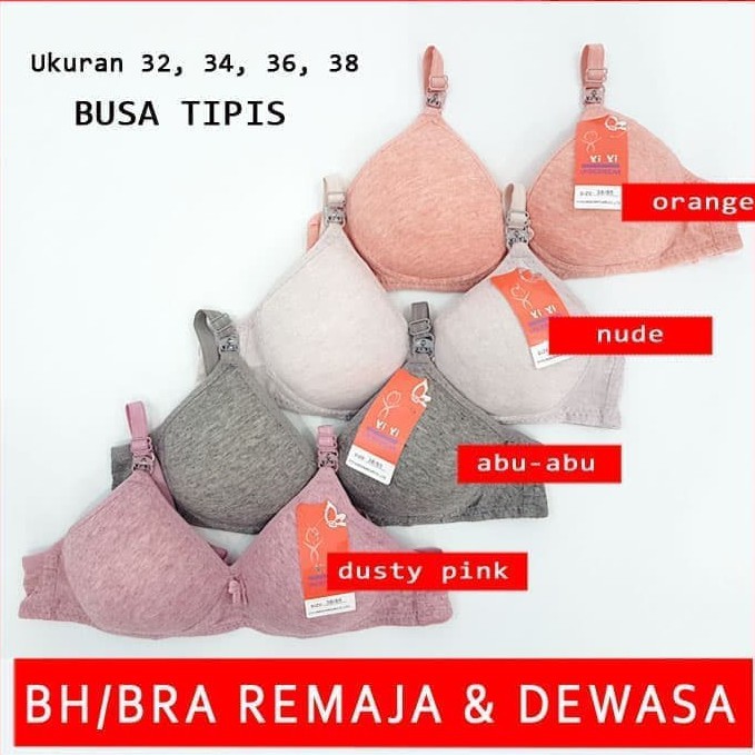 PROMO 3 Pcs | Bra YIYI Malange &amp; Bintik  BH Remaja ABG - Wanita dewasa Busa tipis tanpa Kawat Kait 3 Cup A-B | Gedabug