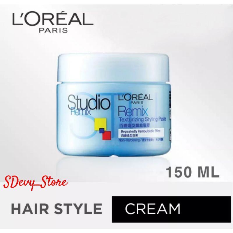 Loreal Studio Line Remix Cream 150ml Regular - Loreal Paris Remix Texturizing Styling Paste 150ml