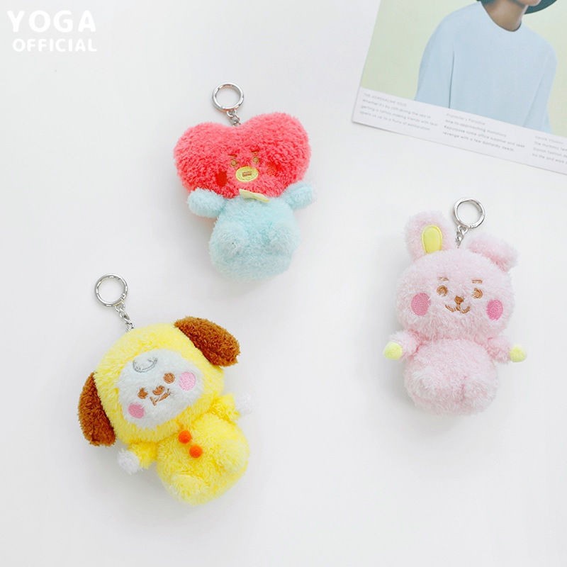 1pc Gantungan Kunci Boneka Plush BT21 Cooky Mang Chimmy Mini Gaya Korea