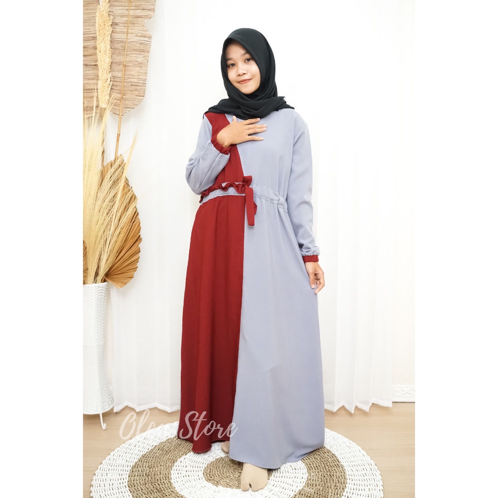 Gamis Syafina Ity Crepe Premium Best Seller | Gamis Kekinian | Gamis Ity Crepe