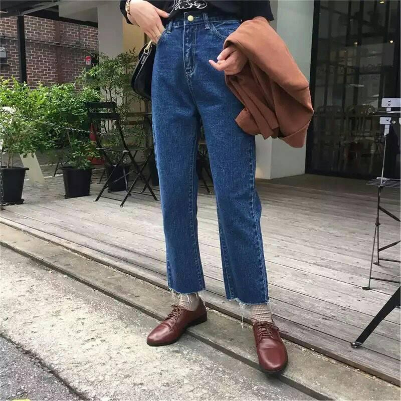  Celana  boyfriend  jeans  Cewek sobek  bawah Shopee Indonesia