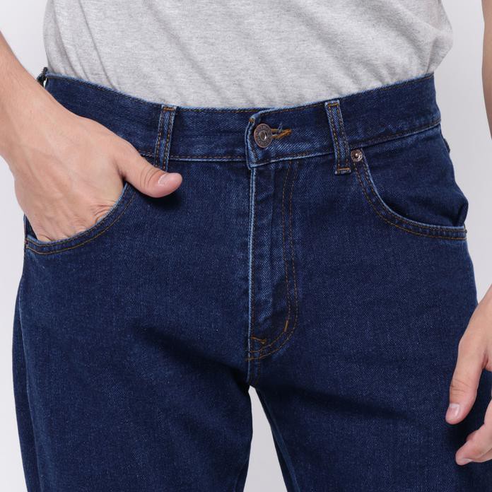 Edwin Celana Jeans Reguler Fit Pria Panjang Medium Blue Vegas 04 - Biru, 32 High Quality