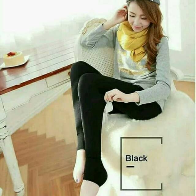 Legging Thermal Import bulu tebal leging winter musim dingin