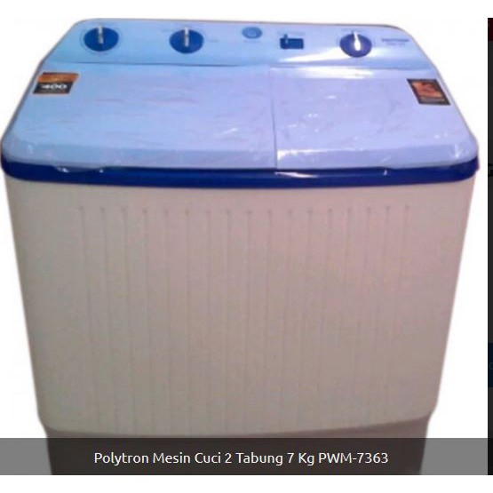 Polytron PWM-7363 - Mesin Cuci 2 Tabung 7 Kg