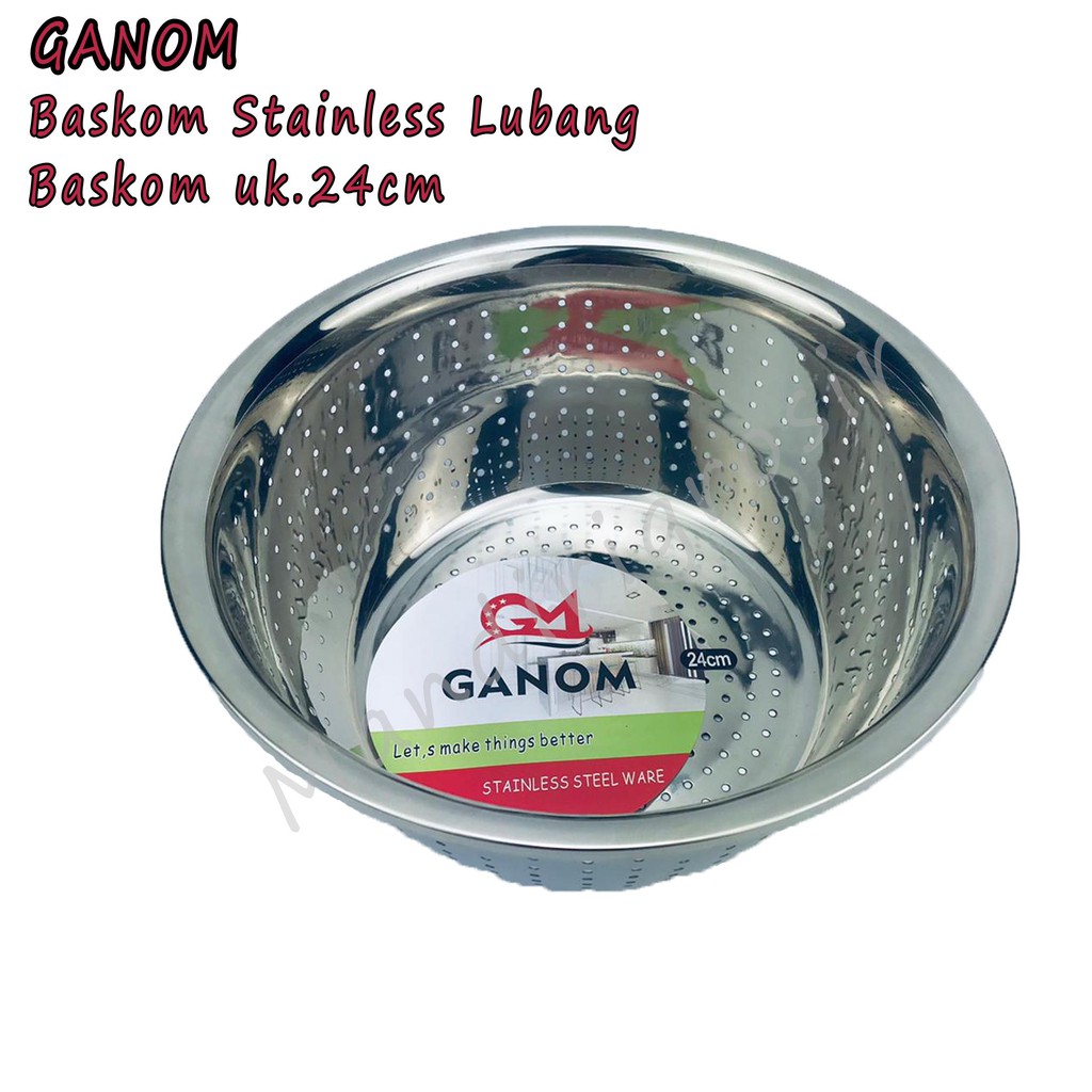 Baskom * Stainless * Dengan * Lubang * DineMate * 26cm