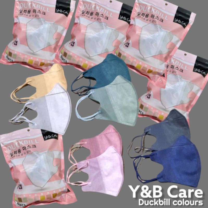 Ready isi 50 masker duckbill garis alkindo (box alkindo/face mask/ ynb) krem pink hijau dongker