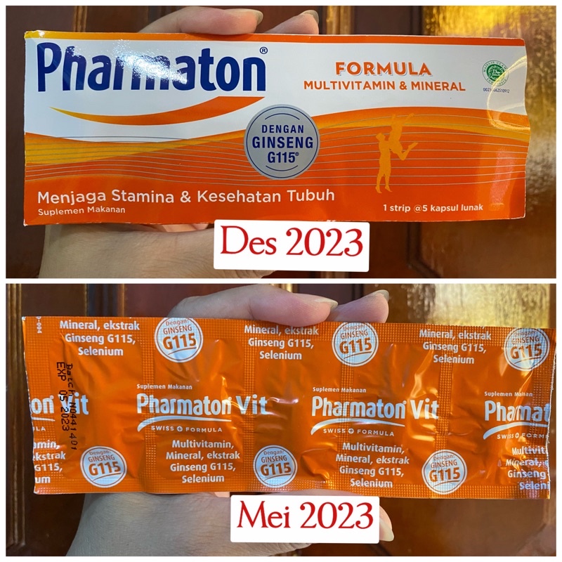 Pharmaton Formula & Pharmaton Vit Strip isi 5 & isi 2