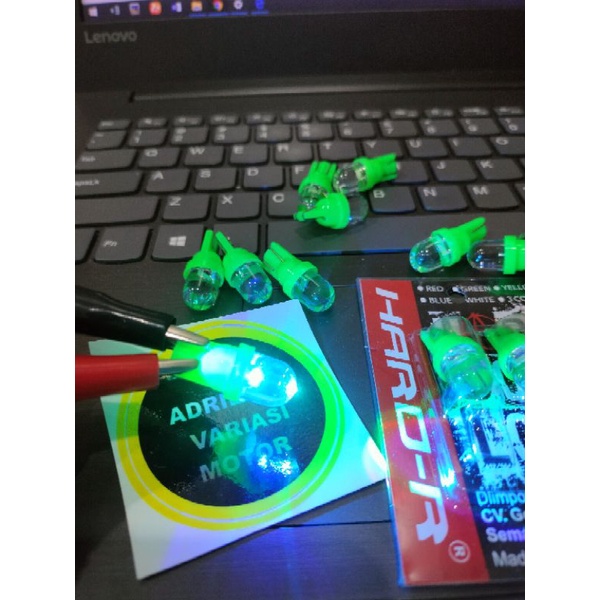 Lampu LED Sein Senja Colok T10 7 Multi Warna RGB Bulb Kedip Flashing Motor Sen