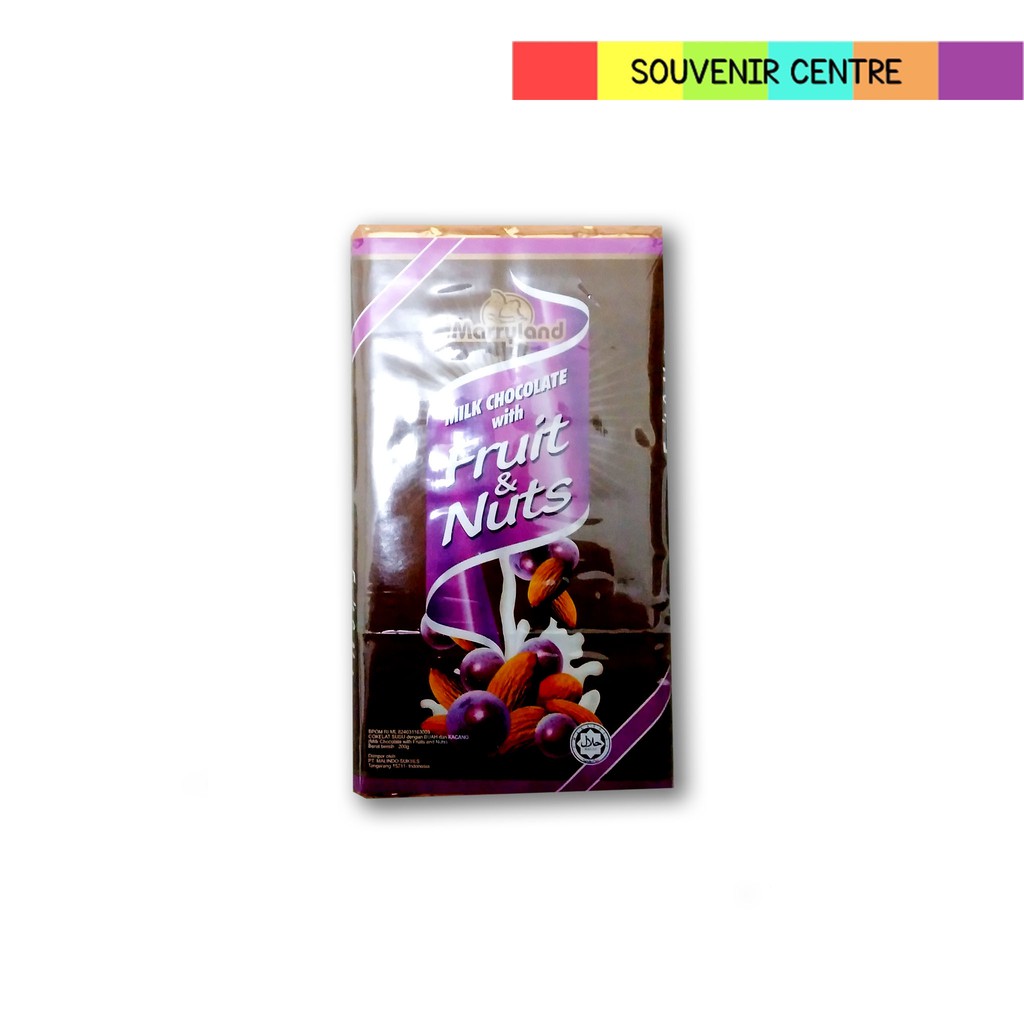 

MARRYLAND MILK CHOCOLATE FRUIT & NUTS 200GR