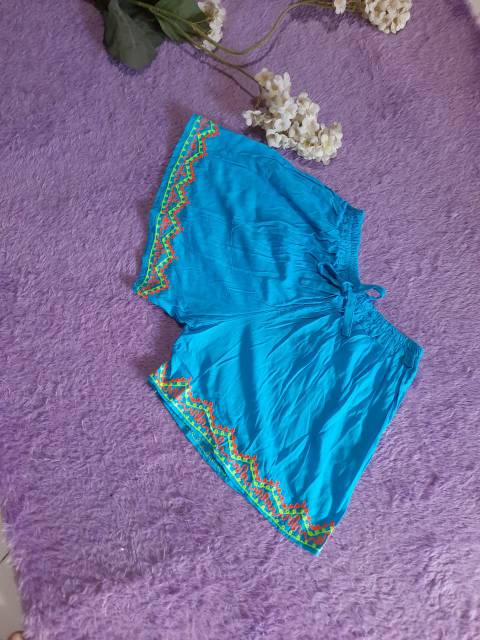 Celana pendek bordir/WANITA size JUMBO