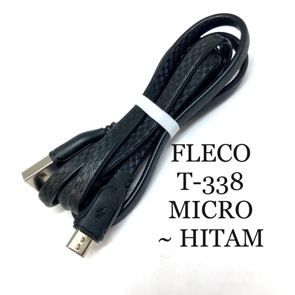 1PCS~KABEL DATA FLECO T338 T-338 MICRO/IPH/TYPE-C 2.4A 1METER