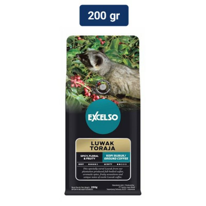 

Excelso Luwak Toraja Kopi Bubuk 200 gr g