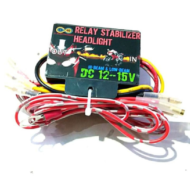 RELAY AC TO DC CONVERTER STABILIZER LAMPU UTAMA MOTOR HIGH LOW BEAM MOTOR