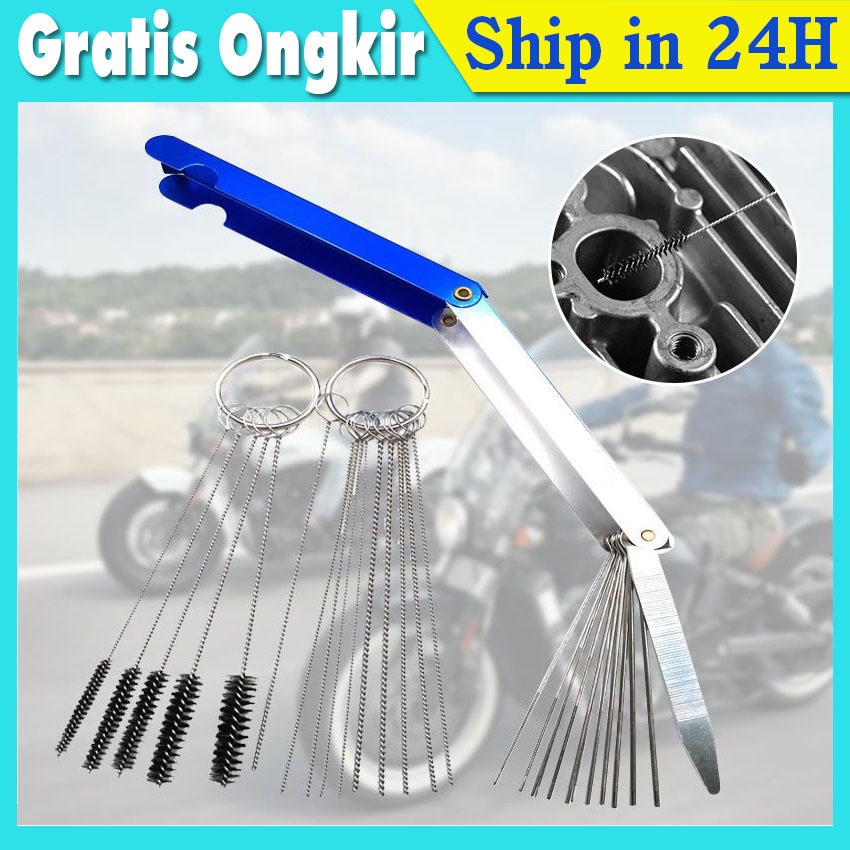 3pcs/Set Tip Cleaner Alat Rojok Pembersih Karburator motor