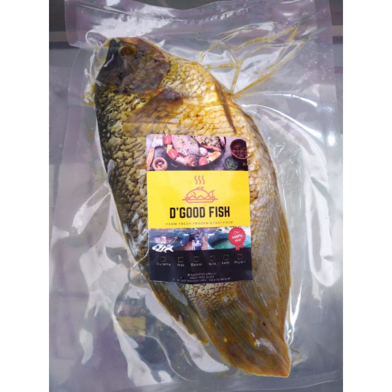 

Ikan Gurame Frozen - Bumbu dan Siap Goreng / Bakar