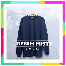 Kaos Polos Panjang Denim Misty