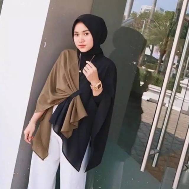 Ami outer muslim pakaian wanita atasan fashion remaja