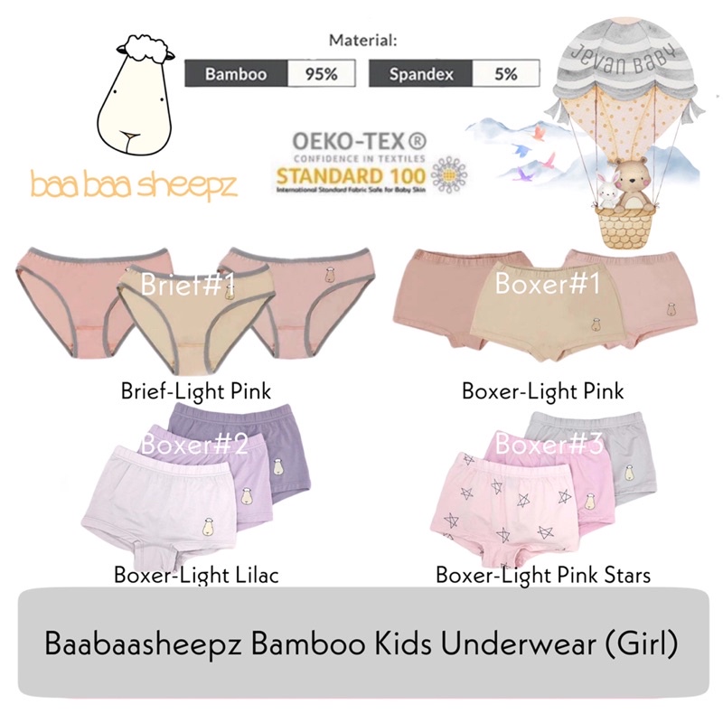 Baabaasheepz Kids Underwear Boy &amp; Girl / Celana Dalam Anak