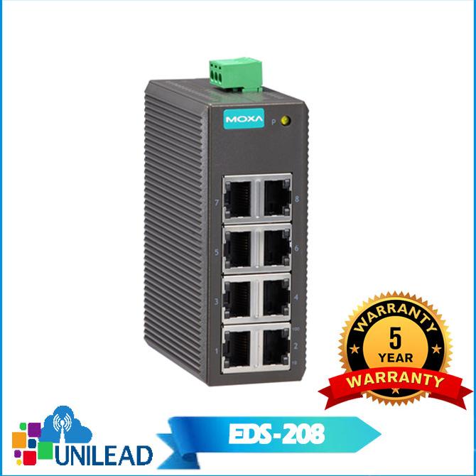 MOXA EDS 208 Entry Level Unmanaged Ethernet Switches