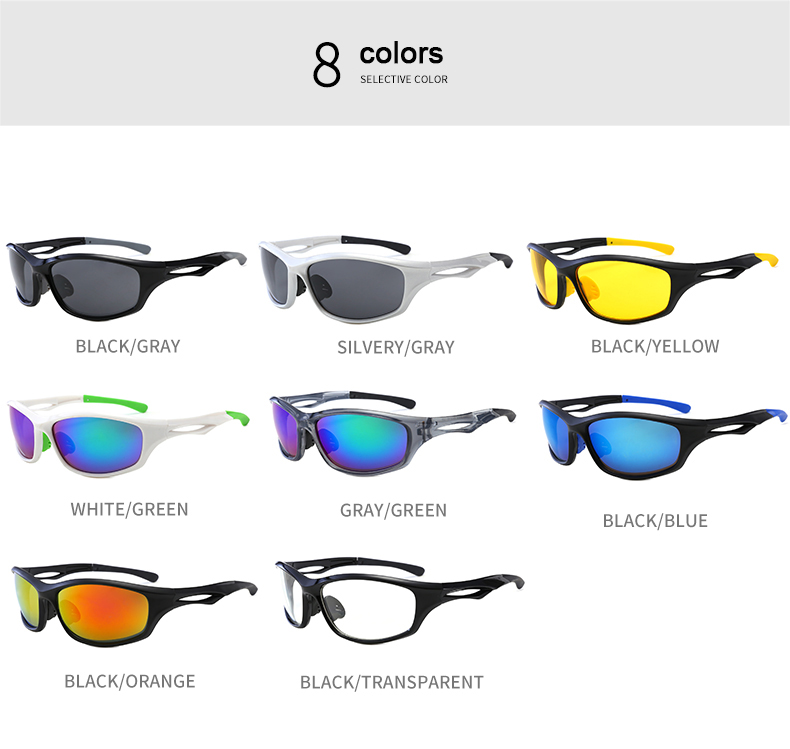 Hot Sale Cycling Sunglasses Unisex Colorful Anti Wind Night Vision Biking Sunglasses