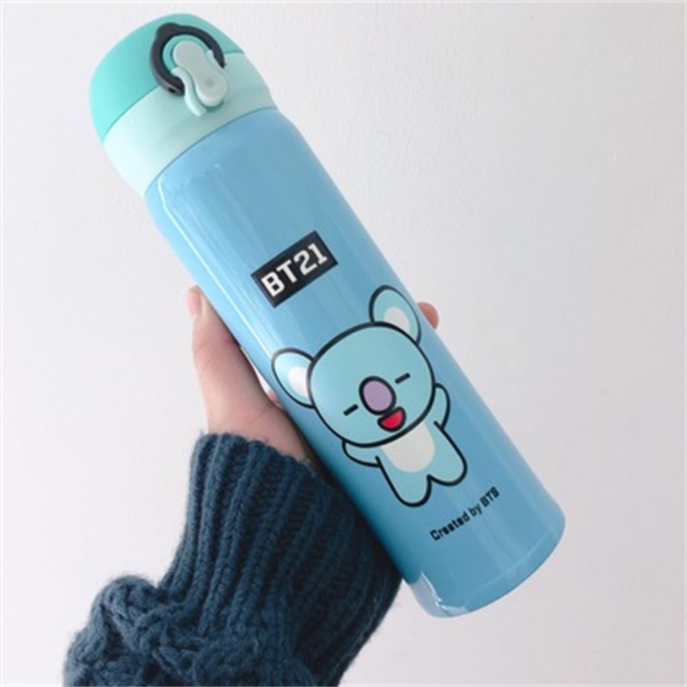 WONDERFUL Van Thermos Cup Tata Kpop BTS BT21 Vacuum Cups Cooky Rj Mang Chimmy Shooky Koya Water Bottle