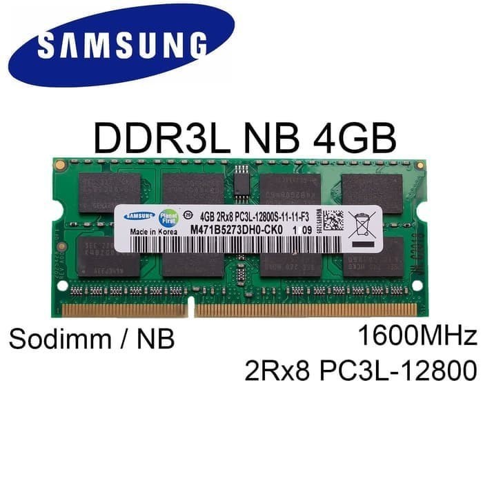 Ram Laptop Notebok DDR3L 4GB PC3L-12800s 1600 Mhz