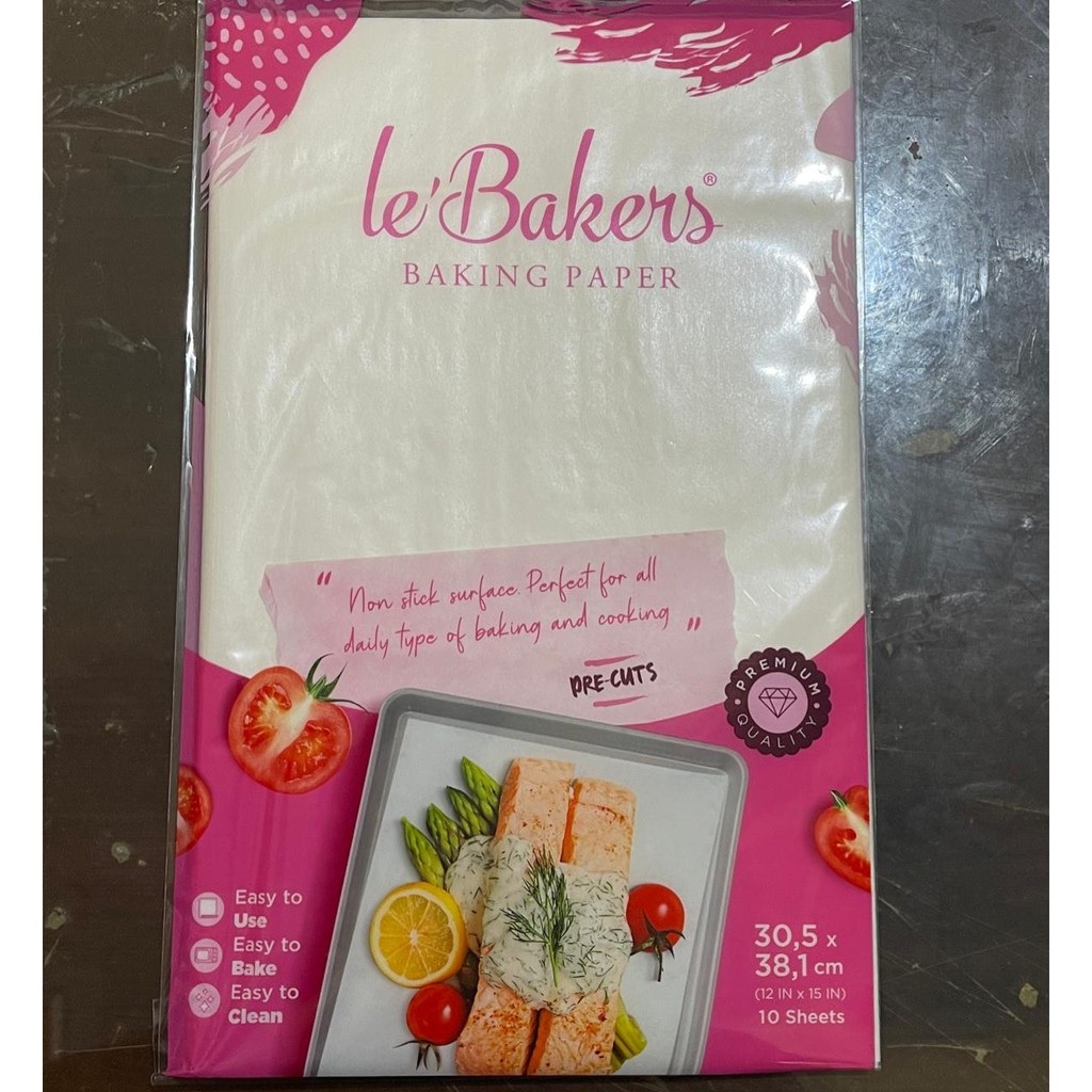 Le Bakers Baking Paper Pre-Cuts 30.5cm x 38.1cm - 12x15inch isi 10lembar !!!