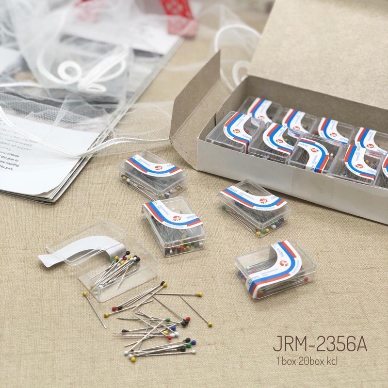 Jarum Pentul Mini 1 Box isi 20 Mika / Jarum Hijab / Jarum Stainless