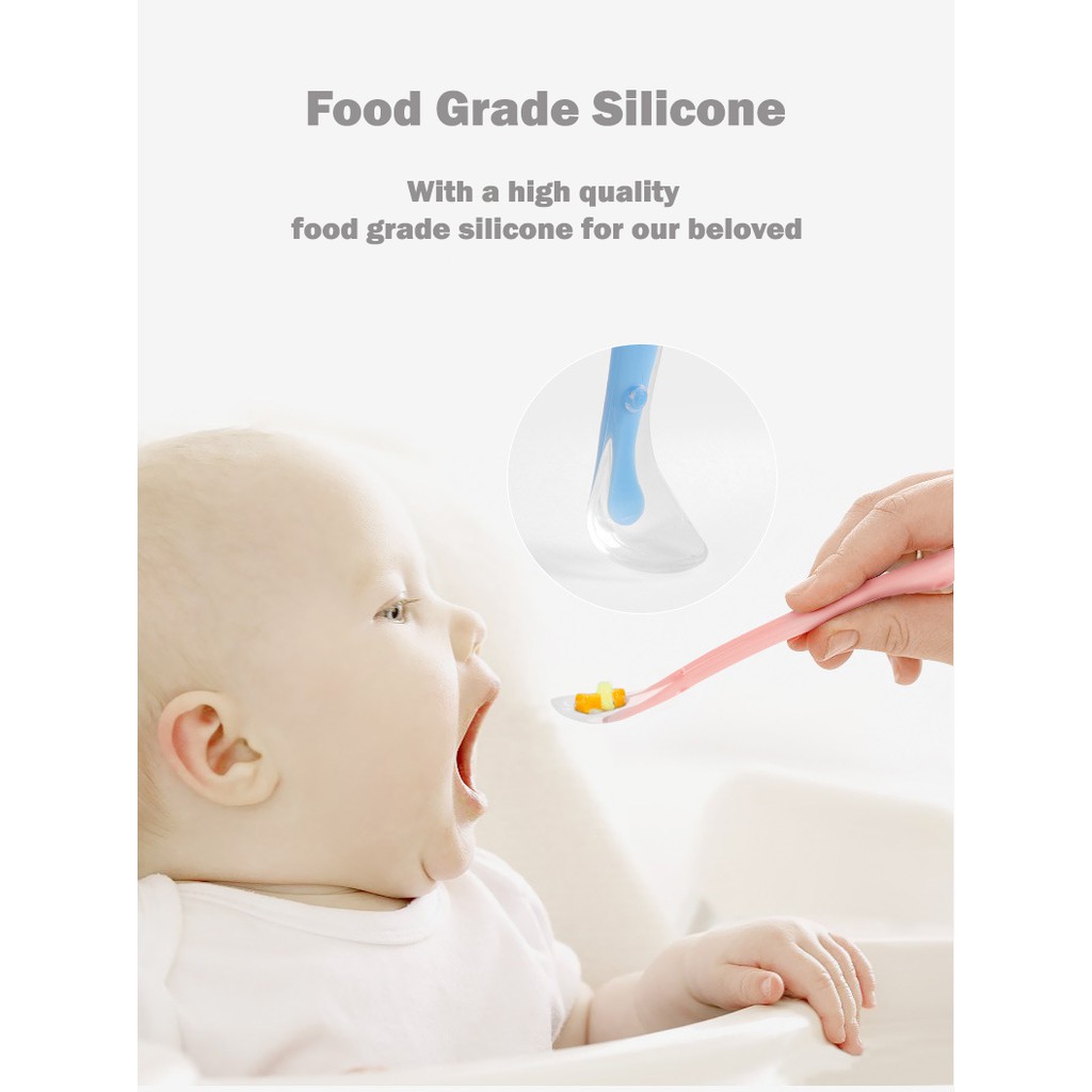 Baby Silicone Spoon / Sendok Bayi / Sendok Makan Silikon / Mpasi