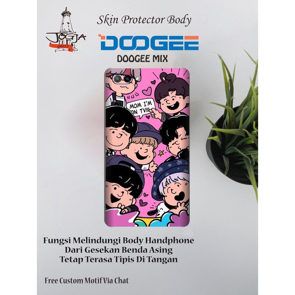 Dapat 2pcs Garskin HP Doogee MIX Motif Anime Free Custom Motif (Bisa COD)