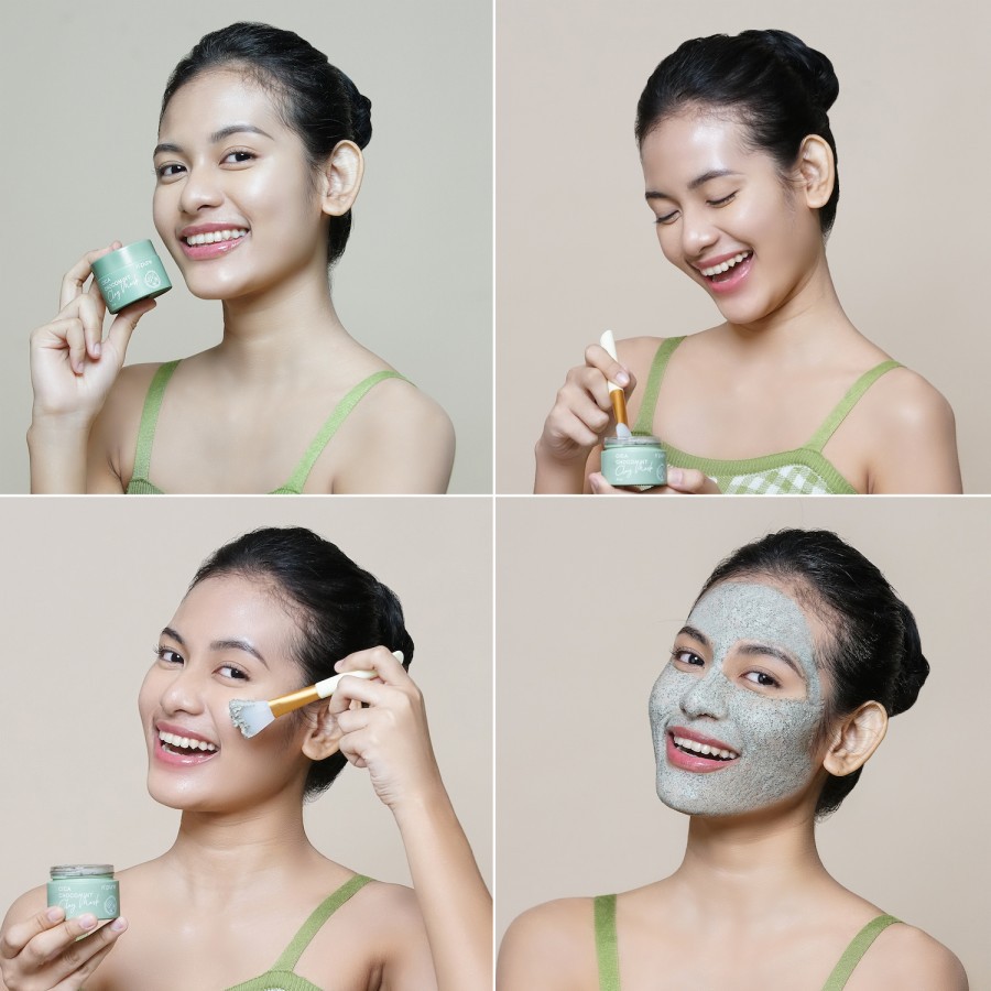 NPURE Cica Chocomint Clay Mask - Masker Scrub Pembersih Pencerah Pelembab Perawatan Acne Wajah