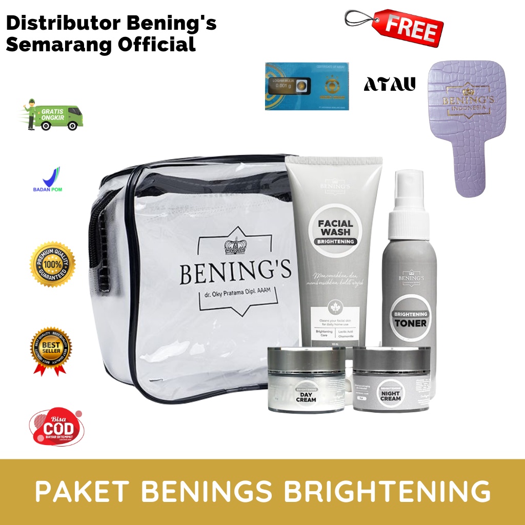 Paket Brightening Benings Skincare Indonesia by dr Oky Pratama