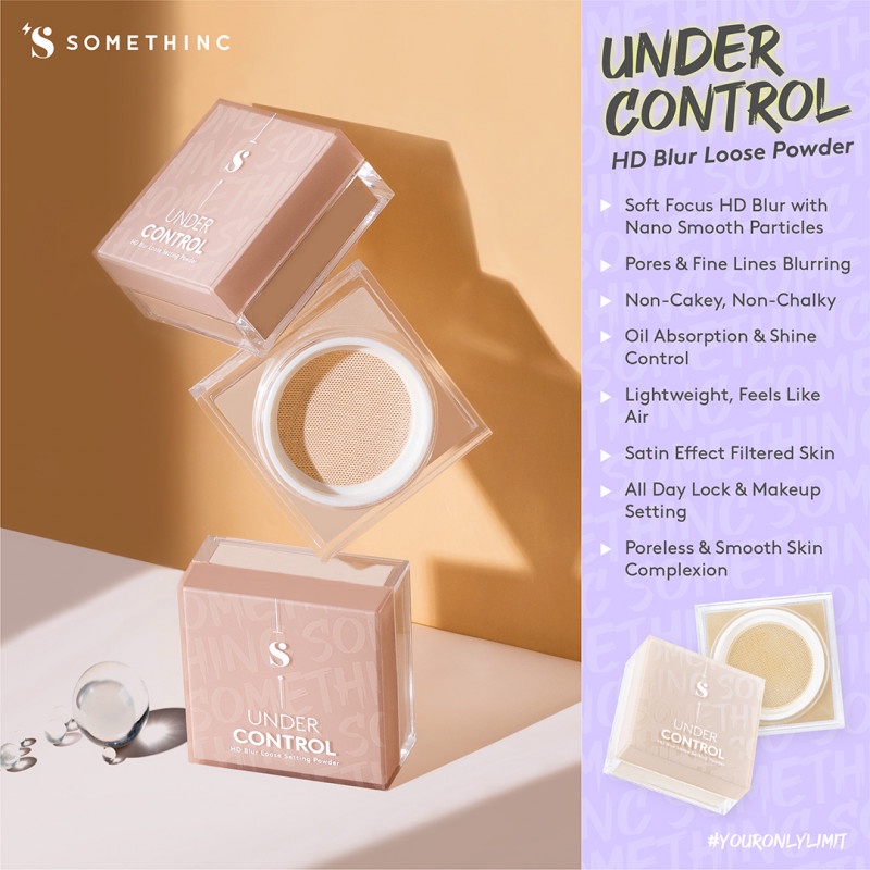 Somethinc Under Control HD Blur Loose Powder 13gr / DNA Airbrush Breathable Powder Foundation 8.5gr Original BPOM