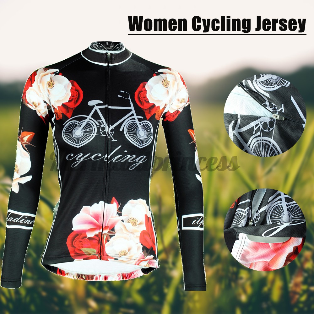 womens floral cycling jersey