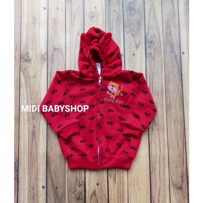 Jaket Bayi Hoodie 3 - 18 bulan Halus dan Hangat motif lucu