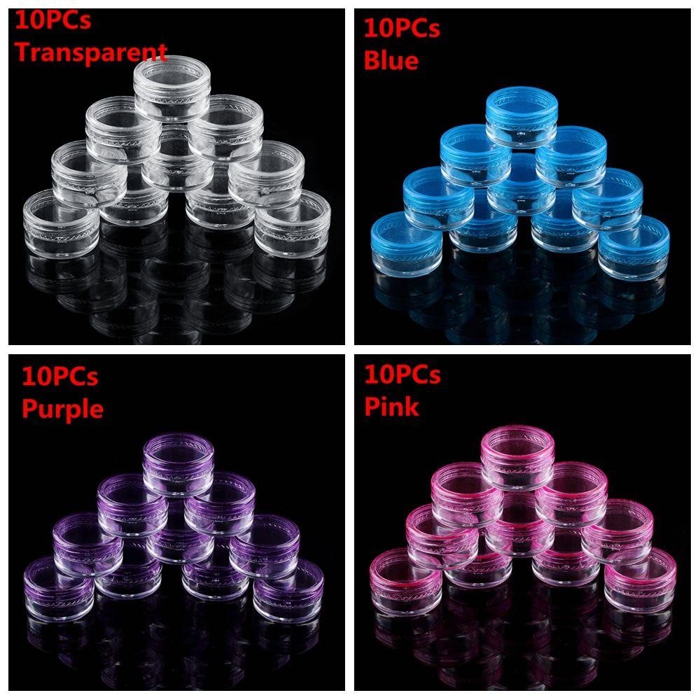 SUYO 10pcs Toples Krim Wajah Warna Warni Kotak Mini Lip Balm Pot Botol Kosmetik