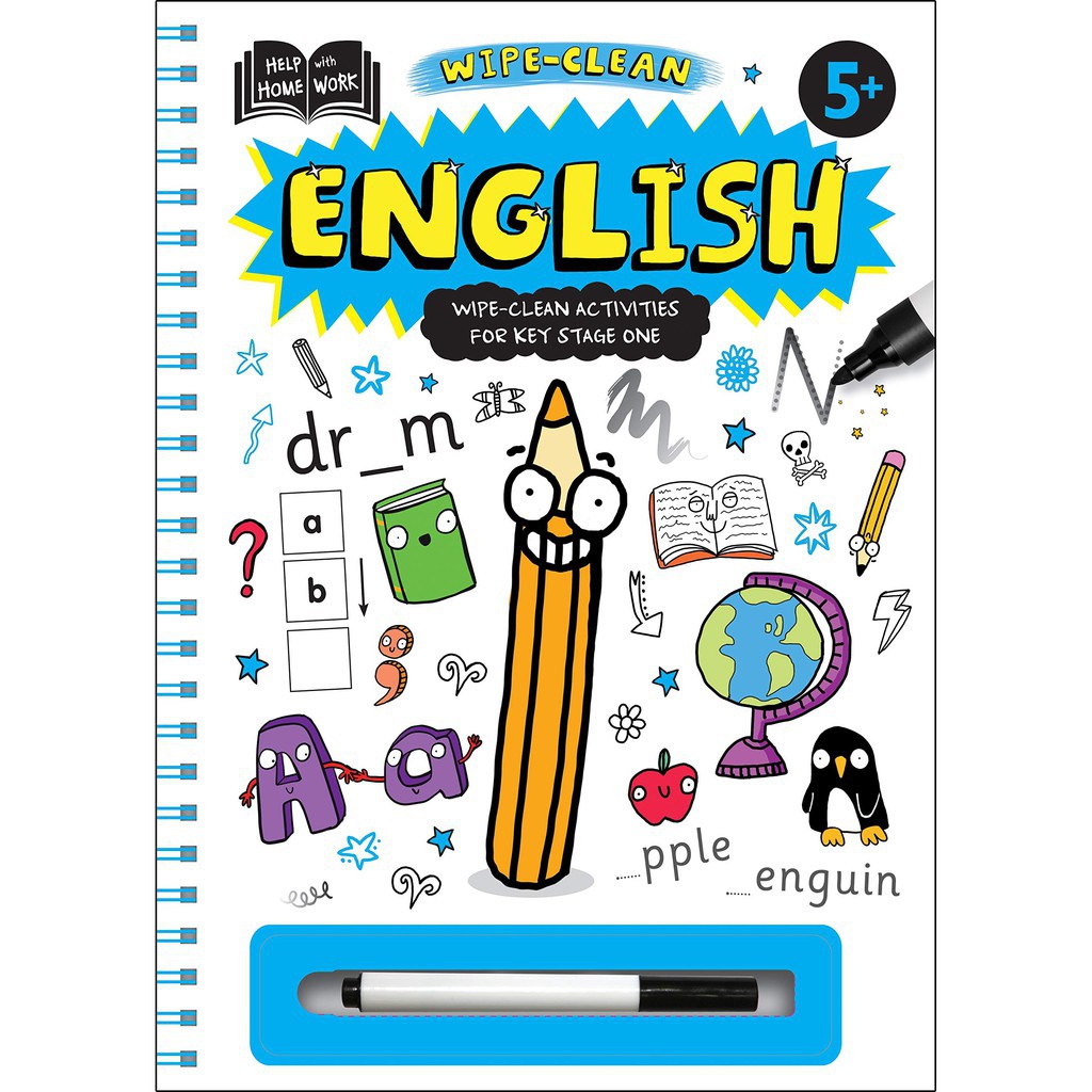 

HWH SPIRAL WIPE-CLEAN: HELP WITH HOMEWORK: 5+ ENGLISH Original 100%