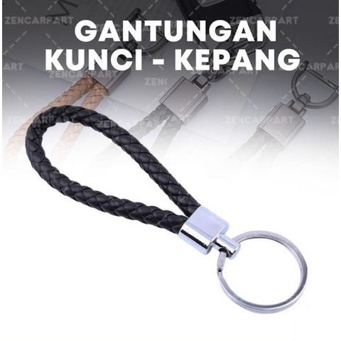 GANTUNGAN KUNCI RAJUT KEPANG anyaman Braided Jepang Hitam Mini Carabiner UNIK