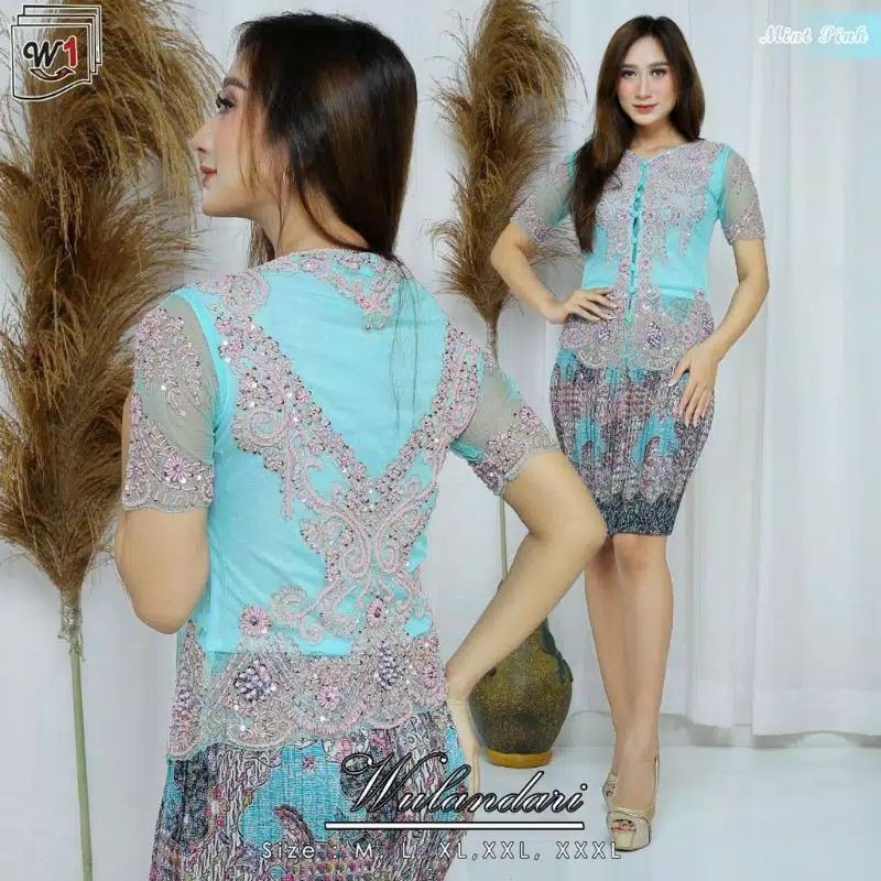 REAL PICT SETELAN KEBAYA PAYET/KEBAYA KARTINI/KEBAYA MURAH/KEBAYA LENGAN PENDEK