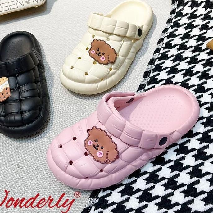 002-WL2 [WONDERLY] Sandal Crocs Wanita Jelly / Sendal Crocs Wanita Wonderly / Sandal Selop Crocs Rum
