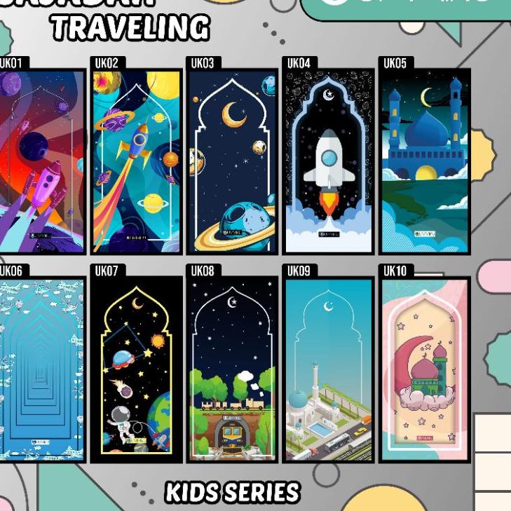 (HOT SALE) Sajadah Travel Anak UMMIKU / Sajadah Lipat Motif Anak Anak / Sajadah Travelling
