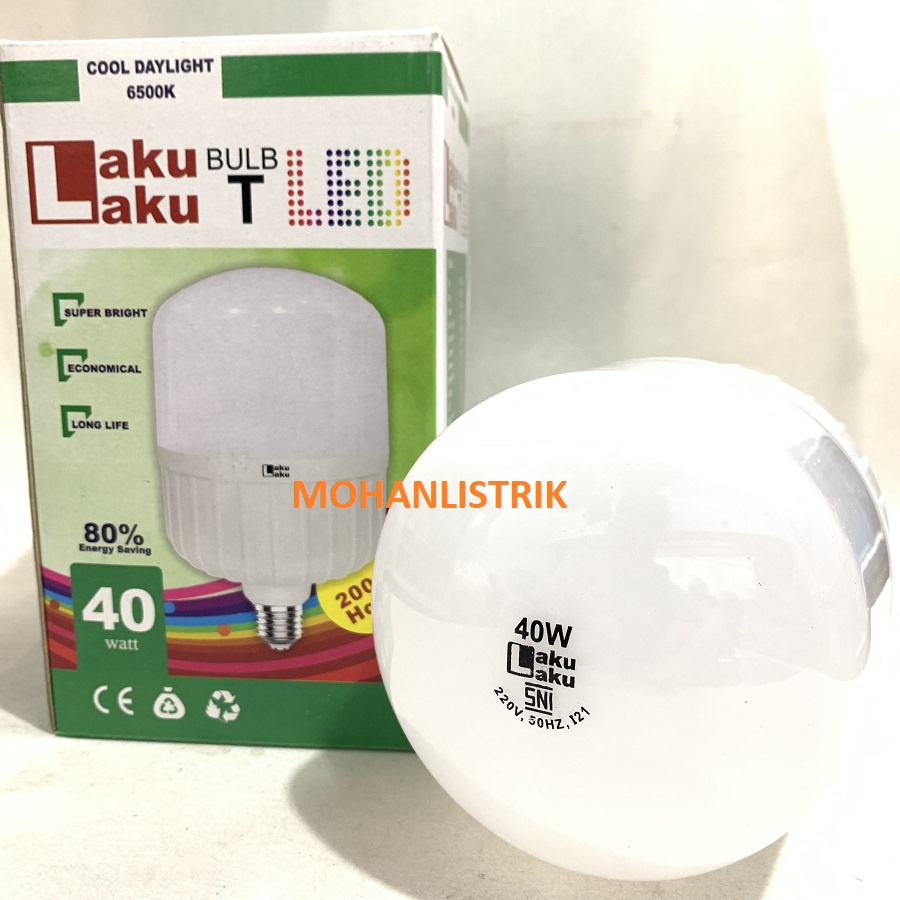 BOHLAM BOLA LAMPU LED 40W 40WATT 40 WATT LAKU LAKU HEMAT ENERGI LAMPU MURAH LAMPU KAPSUL CAPSULE